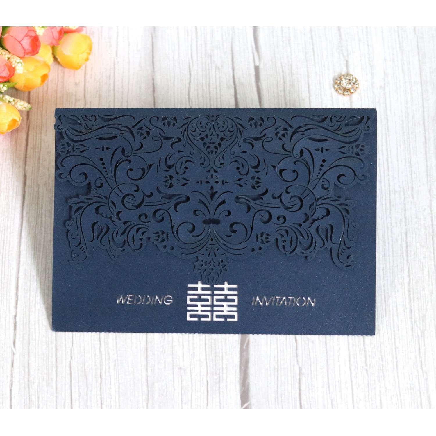 Chinese Style Invitation Card Latest Wedding Invitation Laser Cut Paper